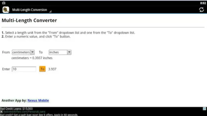 Multi-Length Conversion android App screenshot 0