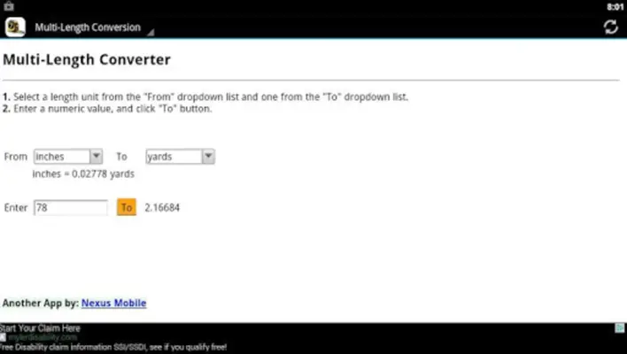 Multi-Length Conversion android App screenshot 1